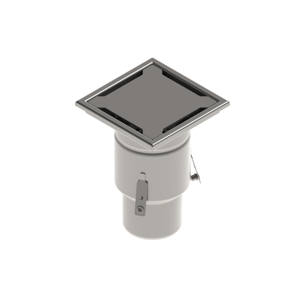 ИНОКС сифон 200к200 са поклопцем отвора вертикални излаз ДН110 Р50 200к200к278 (0521.10.11.2)