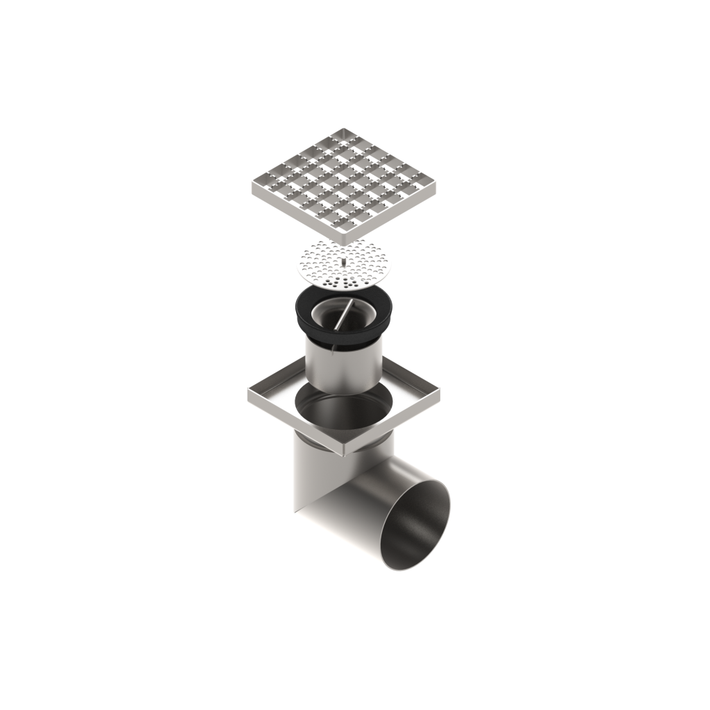 ИНОКС сифон 150к150 са бочним излазом против клизања роштиља ДН110 Л15 151к151к130 (0525.10.21.3.3-1-ЕУ)