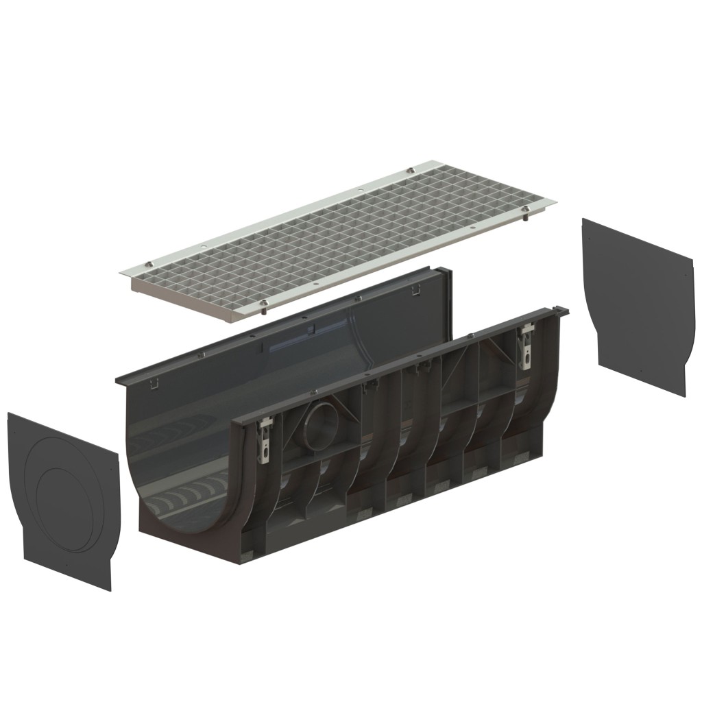 Комплет олука ПП БАСЕ ЛН300 Хект.354 грилл ОЗ решетка А15 1000к385к354 (087001)