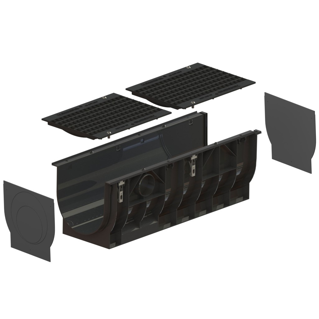 Комплет олука ПП БАСЕ ЛН300 Хект.356 роштиљ класична ЛИВЕ Ц250 1000к385к356 (087043)