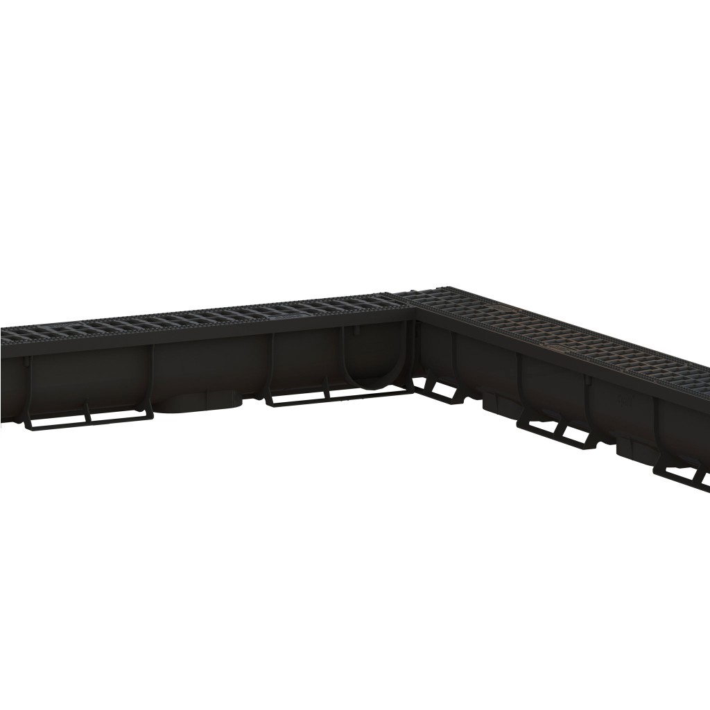 Комплет олука ПП ЕАСИ 1 ЛН70 Хект.90 решетка ПП Црна А15 1000к90к90 (088081-М)