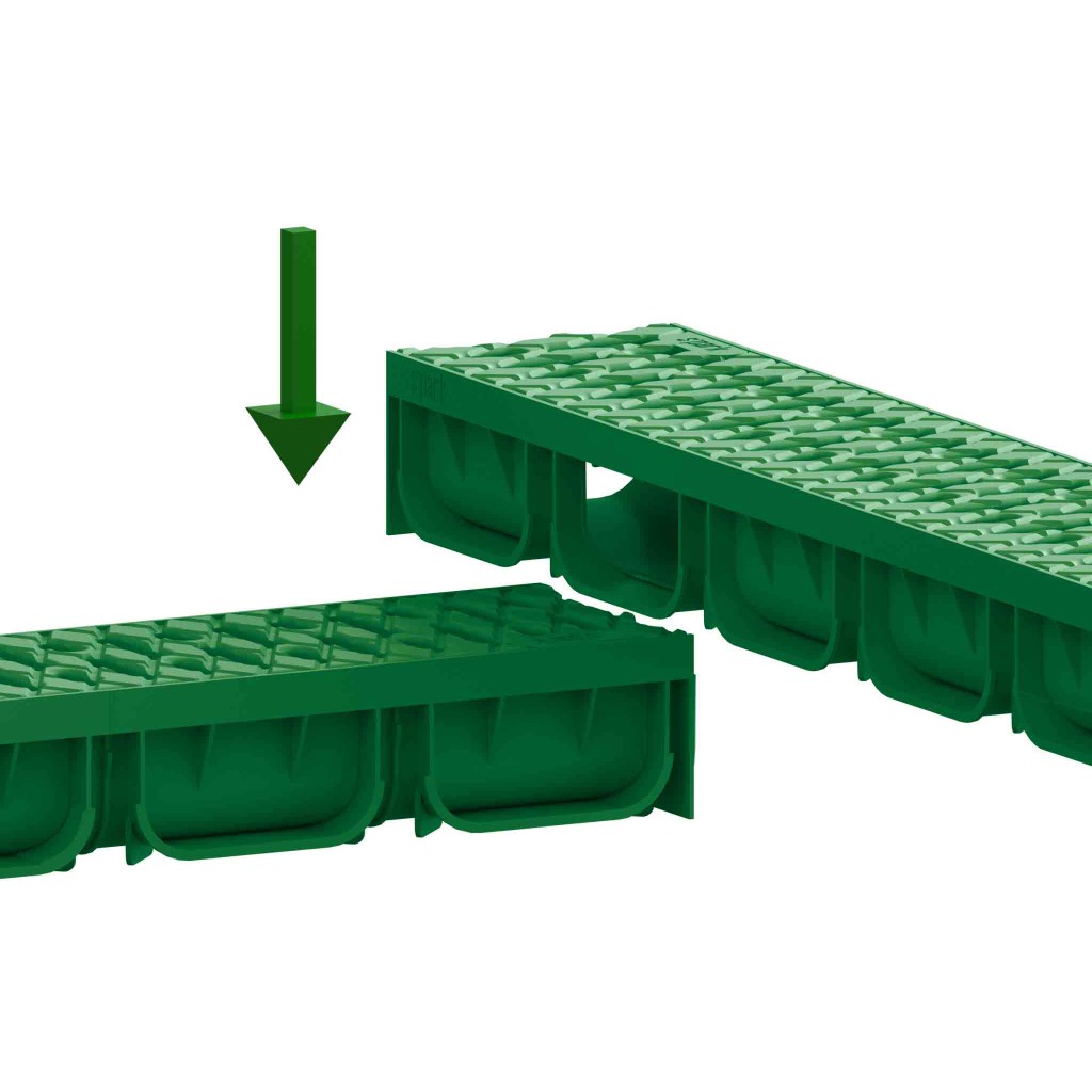 Комплет олука ПП ЕАСИ 2 ЛН100 Хект.70 решетка ПП Греен А15 1000к125к70 (08818-В)