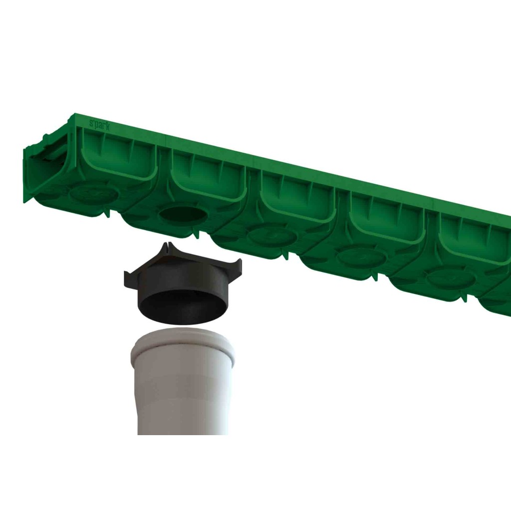 Комплет олука ПП ЕАСИ 2 ЛН100 Хект.70 решетка ПП Греен А15 1000к125к70 (08818-В)