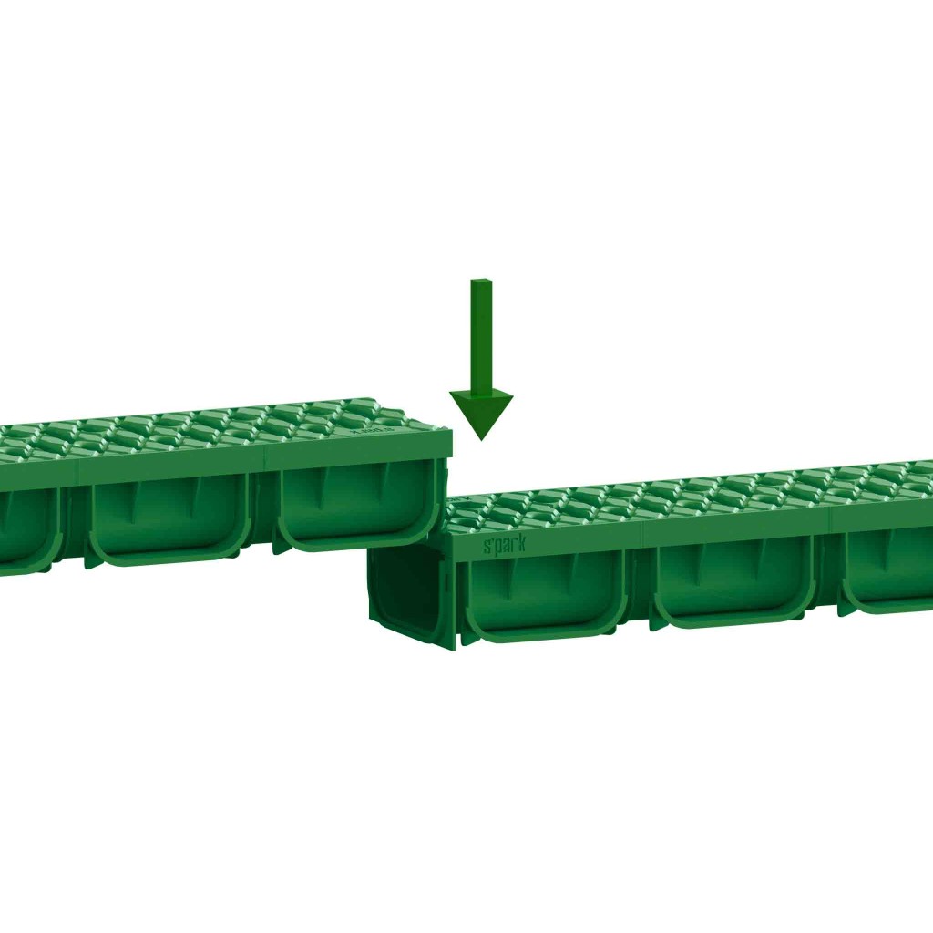 Комплет олука ПП ЕАСИ 2 ЛН100 Хект.70 решетка ПП Греен А15 1000к125к70 (08818-В)