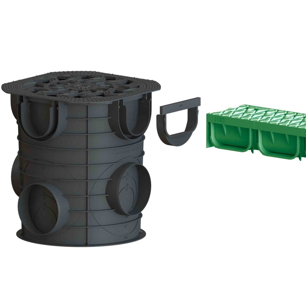 Комплет олука ПП ЕАСИ 2 ЛН100 Хект.70 решетка ПП Греен А15 1000к125к70 (08818-В)