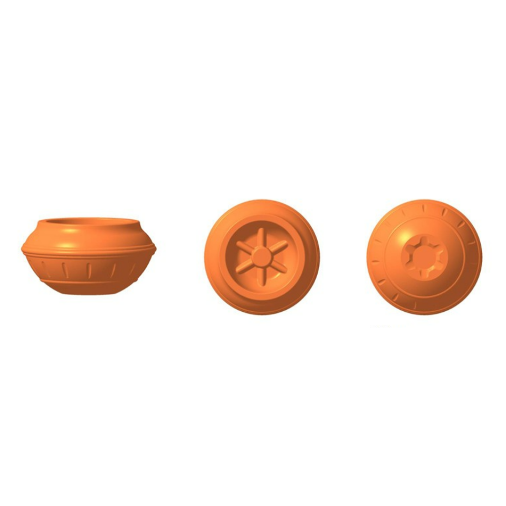 Округли ПЕ ТЕРРА лонац од теракоте са дуплим зидовима 350 (ГПД350)