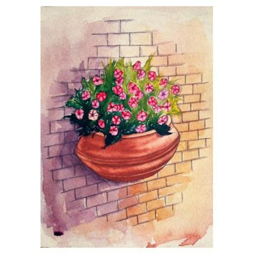 Зидна саксија ПЕ ТЕРРА полуокругла теракота 450 (ГПСР450)