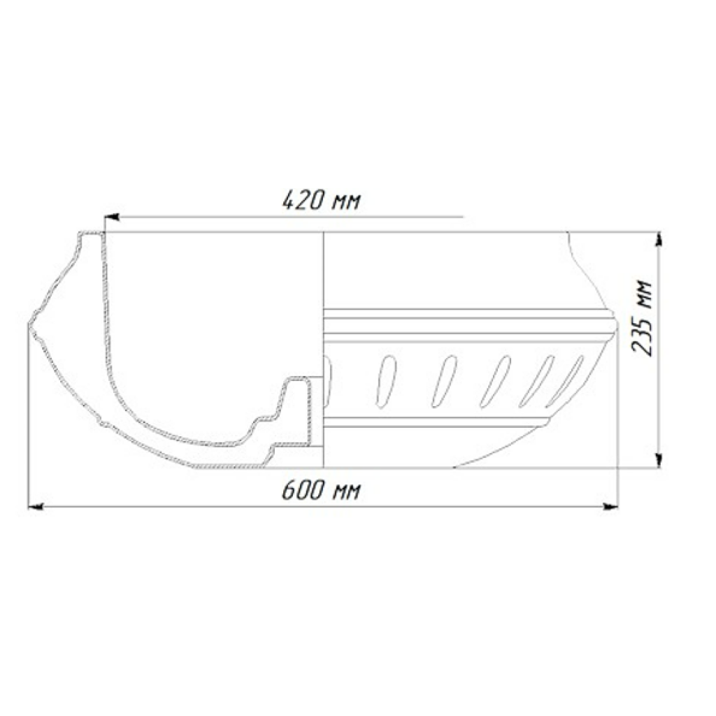 Округли ПЕ ТЕРРА лонац од теракоте са дуплим зидовима 600 (ГПД600)