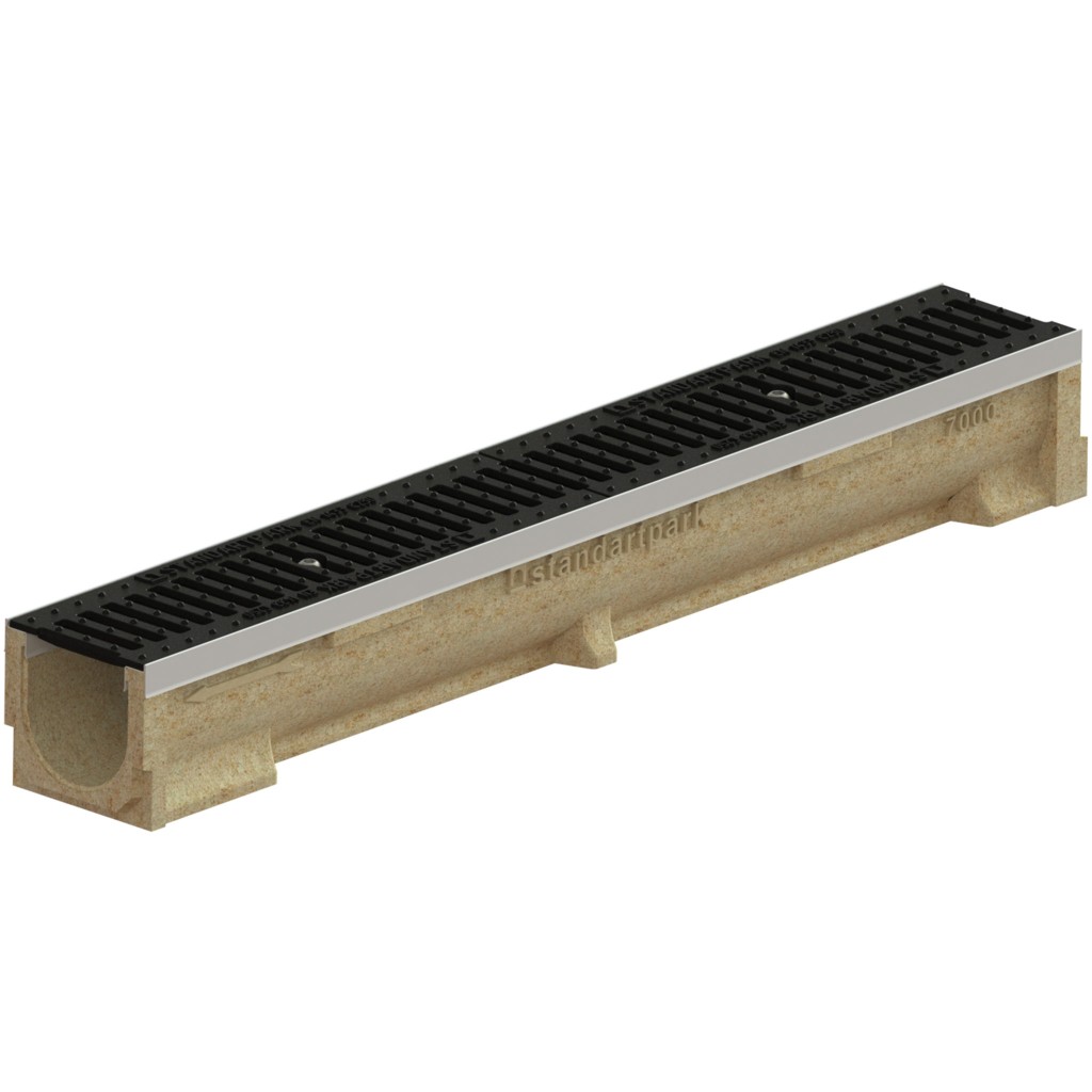 Комплет олука ПБ БАСЕ ЛН100 Хект.67 класична решетка од ливеног гвожђа Ц250 ивице ОЗ 1000к138к67 (0701007203031)