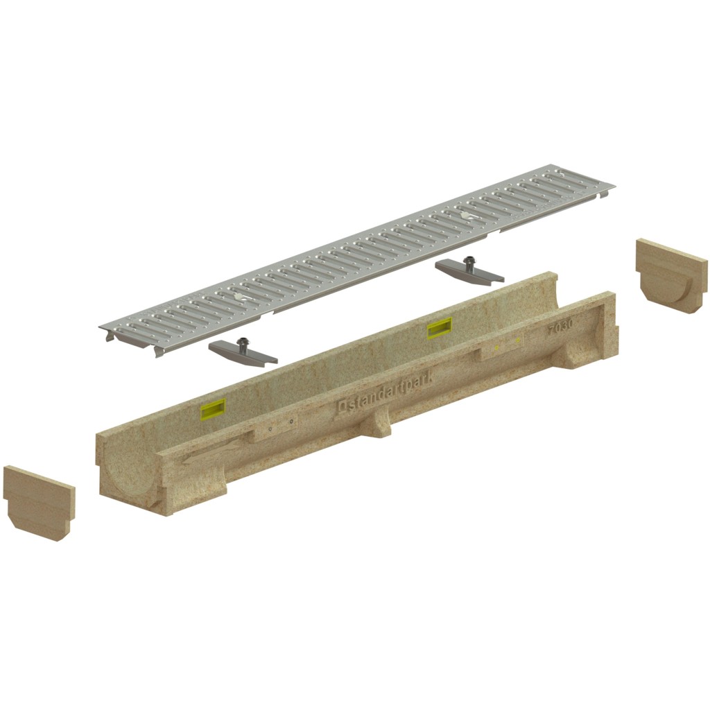 Комплет олука ПБ БАСИЦ ЛН100 Хект.102 роштиљ ОЗ А15 1000к138к102 (0703020101)