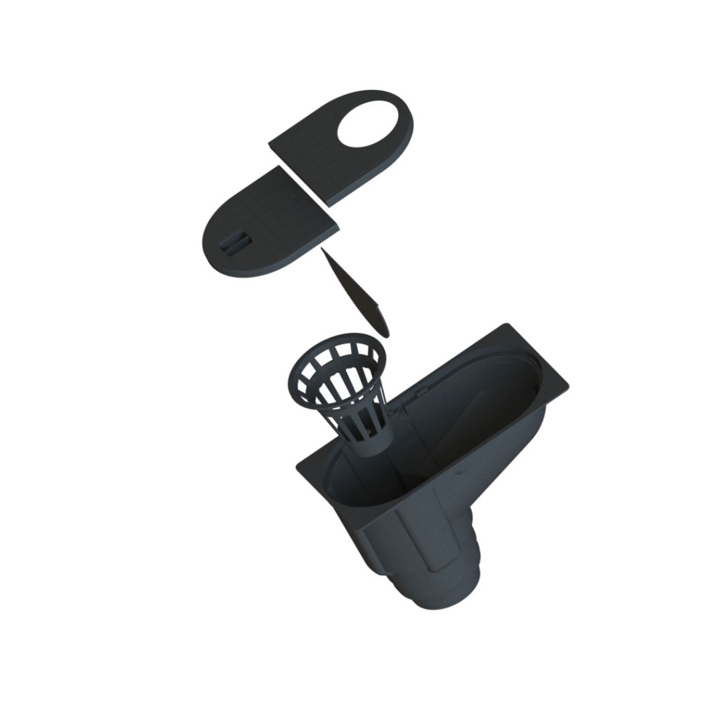 Комплет за камин ПП ЕАСИ сливник 303к164к208 Црни Д.Гуттер 75/90/110/125 Д.оут110 Вертикални А15 (817009-Н)