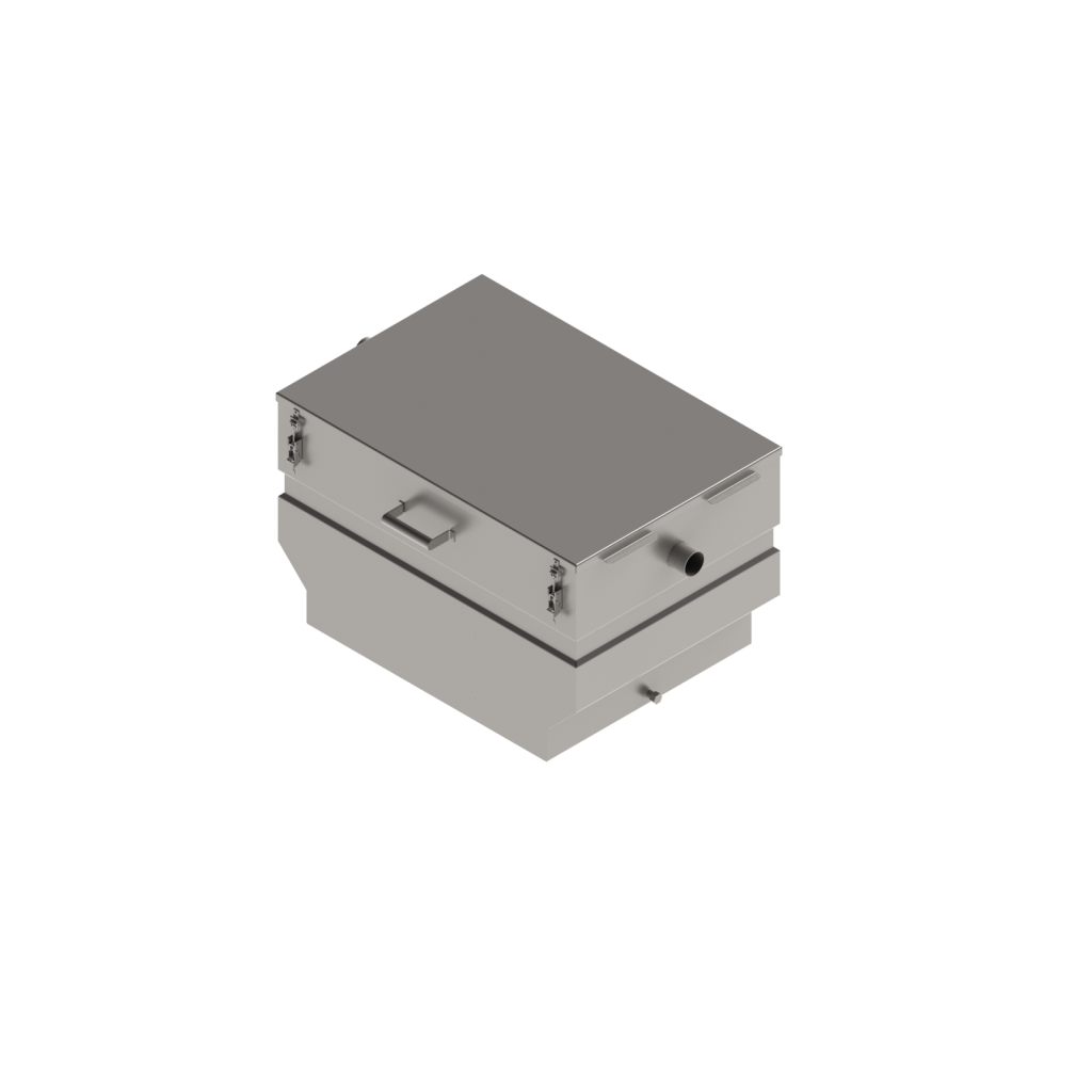 ИНОКС сепаратор масти квадратни Доут.50, 0,5 л/с систем заптивке и затварања ЦЕ (СГИ05)