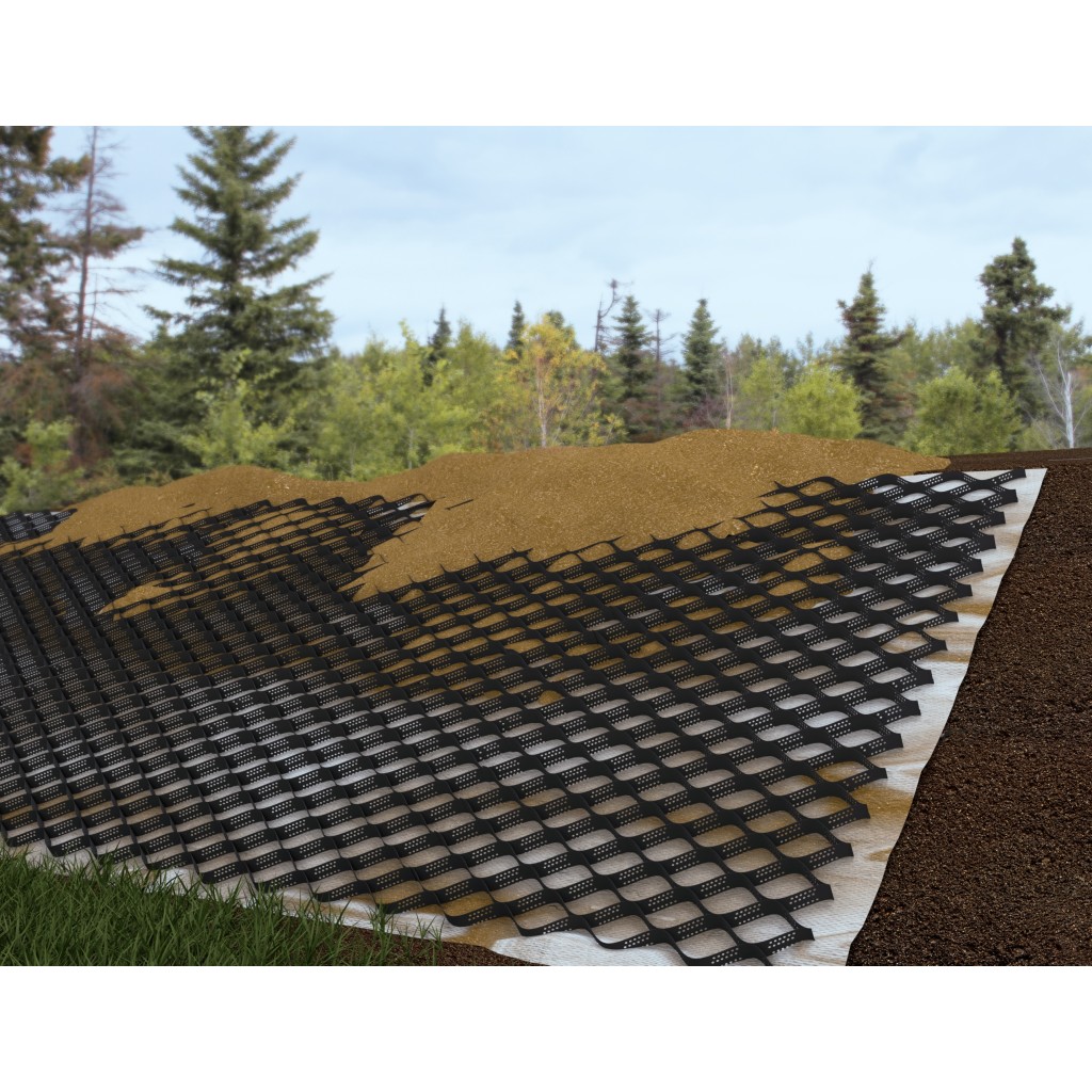 КИТ Геоцеллс ТЕРРА Хтот.100мм 2.5мк 6м 15.3м2 са укљученим анкерима од 20 ОЗ (87101930-20)