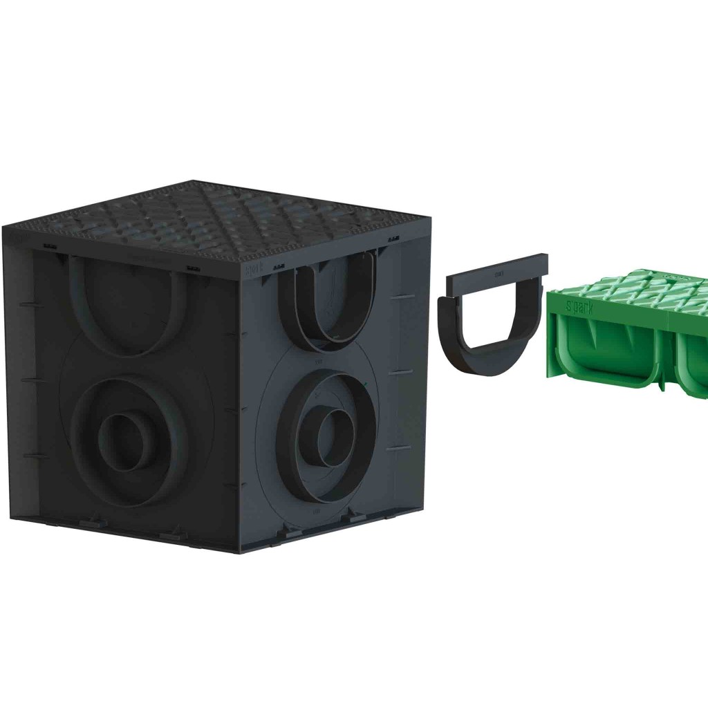 Комплет олука ПП ЕАСИ 2 ЛН100 Хект.70 решетка ПП Греен А15 1000к125к70 (08818-В)