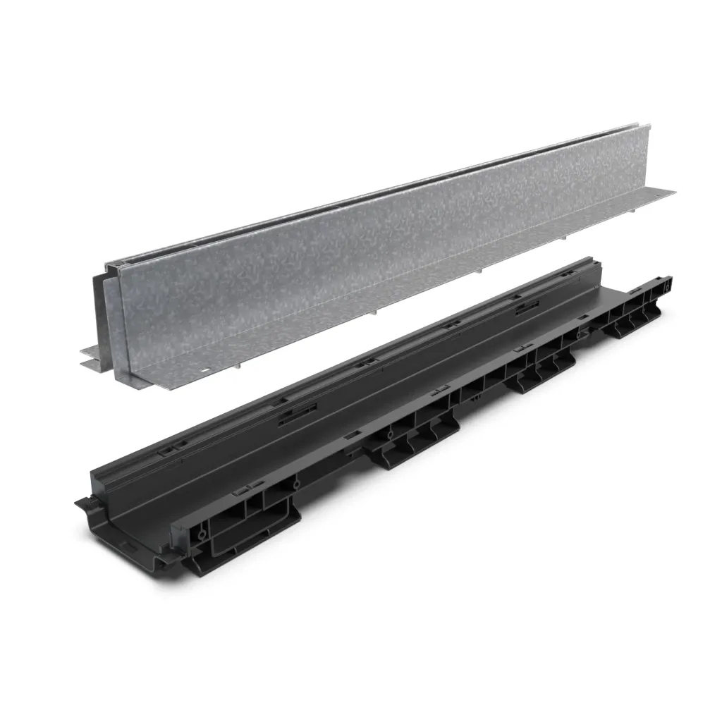 Комплет олука ПП БАСЕ ЛН100 Хтот.160 роштиљ ОЗ тип Фанта Х100мм А15-Ц250 1000к156к160 (080501Т100)