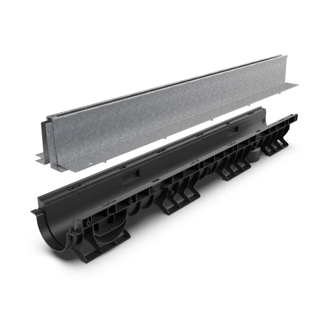 Комплет олука ПП БАСЕ ЛН100 Хтот.220 роштиљ ОЗ тип Фанта Х100мм А15-Ц250 1000к156к220 (080201Т100)