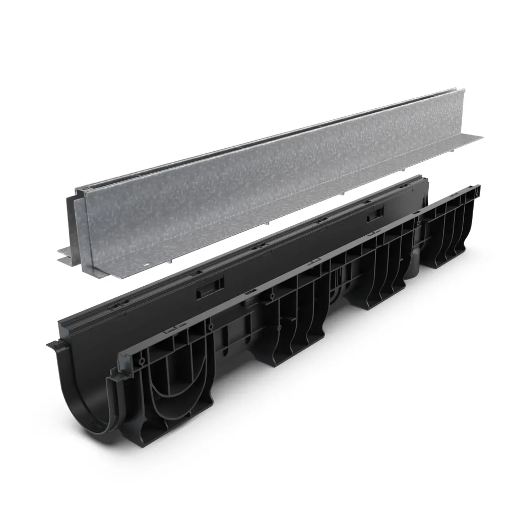 Комплет олука ПП БАСЕ ЛН100 Хтот.175 роштиљ ОЗ тип Фанта Х25мм А15-Ц250 1000к160к175 (080001Т100)