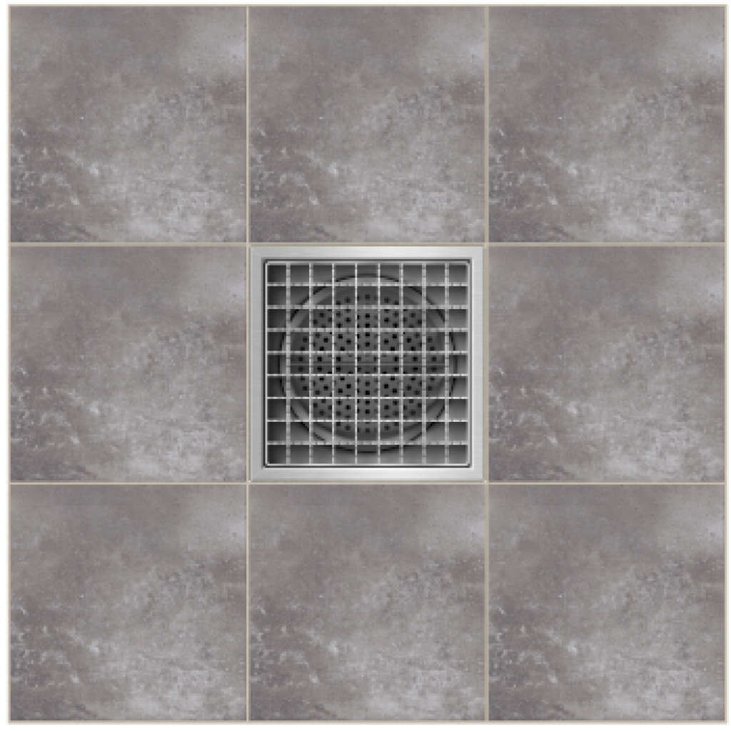 ИНОКС сифон 300к300 са неклизајућом решетком тип вертикалног излаза ДН150 Л15 300к300к344 (0523.15.11.3АС)